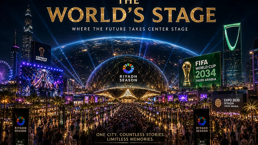 The world's stage — Riyadh's landmark venues and the GCC's events gathered as one.